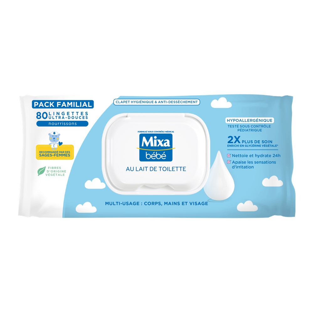 lingette lait de toilette 80